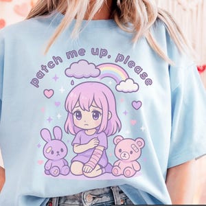 Menhera Shirt Yamikawaii Cutecore Tshirt Creepy Cute Yami Kawaii Shirt Pastel Goth Shirt Animecore Yandere Agere Decora Kidcore Cutegore