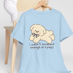 Unhinged Shirt Sadcore Puppy Tshirt Babycore Kidcore Age Regression Clothes Agere Cutecore Tshirt Mental Health Retro Alt Clothing Animecore Light Blue