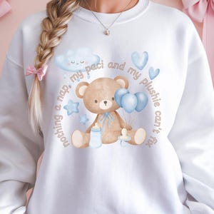 Agere Crewneck Sweatshirt Age Regression Clothes ABDL Clothing Kidcore Little Space Adult Pacifier Tshirt Baby Gift Littlespace Gifts