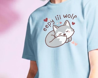 イーピー・リル・ウルフTシャツ｜スリーピー・キッドコア・エイジドリーマーTシャツ｜ソフトコア・カワイイ・エイジドリーマーTシャツ