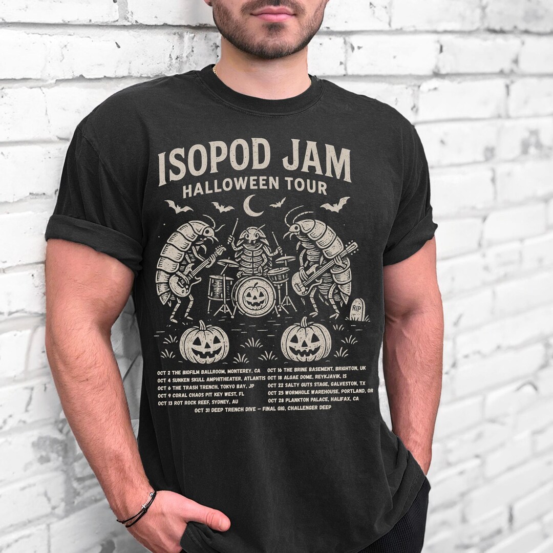 Funny Spoof Halloween Isopod Band Tee Shirt Comfort Colors Tshirts ...