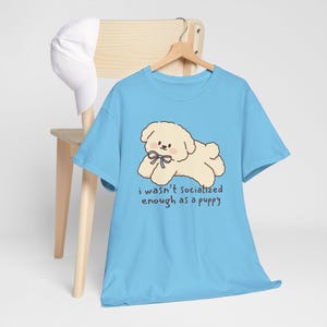 Unhinged Shirt Sadcore Puppy Tshirt Babycore Kidcore Age Regression Clothes Agere Cutecore Tshirt Mental Health Retro Alt Clothing Animecore Sky