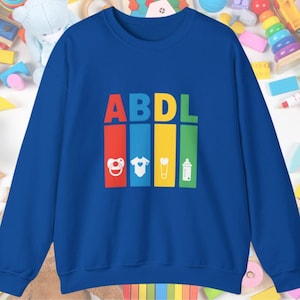 ABDL Sweatshirt Agere Sweater Age Regression Clothes ABDL Pride Kidcore Clothes Little Space Adult Pacifier Shirt Adult Baby Girl Boy Gift