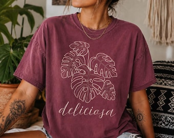 Monstera Shirt Comfort Colors Indoor Plants Shirt Gifts for Her House Plant Lover Gift Ideas Monstera Deliciosa Shirts Indoor Gardener Gifts
