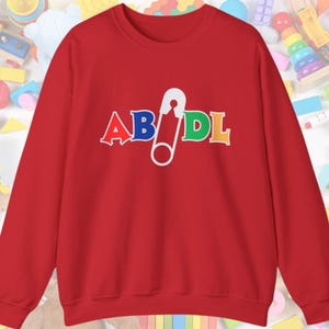 ABDL Sweatshirt Agere Shirt Age Regression Jumper ABDL Gift Kidcore ABDL Pride Little Space Clothes Adult Pacifier Tshirt Baby Boy Gifts