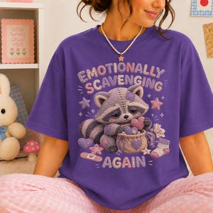 Faux Patchwork Agere Cutecore Raccoon Shirt Kidcore Clothes Age Regression Tshirt Little Space Gear Agedreamer Gifts Littlespace Tee Racoons