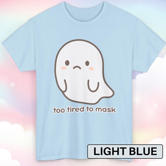 Sadcore Cute Ghost Tshirt ND Pride Shirt Kidcore Age Regression Clothes Agere Cutecore Tshirt Mental Health Retro Alt Clothing Animecore