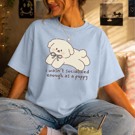Unhinged Shirt Sadcore Puppy Tshirt Babycore Kidcore Age Regression Clothes Agere Cutecore Tshirt Mental Health Retro Alt Clothing Animecore