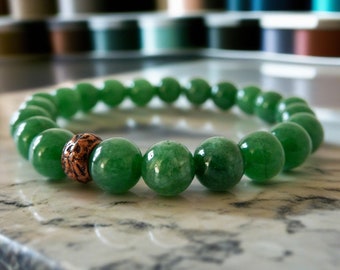 Handmade Jade Stone Bracelet | Embrace Nature's Healing | Balancing and Protective | For Women and Men (Unisex) | Green | Gift of Jewelry