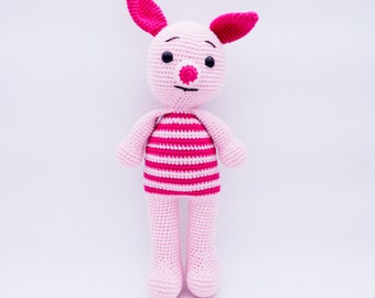 Handcrafted Cotton Yarn Amigurumi Doll | Soft and Adorable Handmade Toy | Cartoon & Piglet