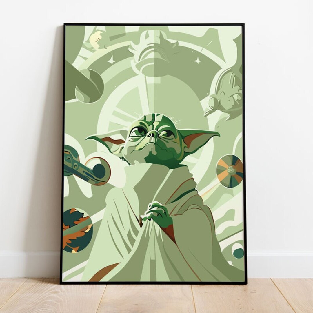 Yoda Star Wars Digital Poster the Enchanting Master of the - Etsy