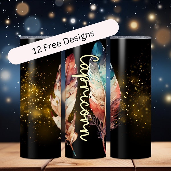 12 Zodiac Tumbler 20 oz Skinny Tumbler Sublimation Designs Zodiac Tumbler Bundle Design Tumbler wrap Zodiac Bundle, Digital Download PNG