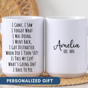 50th birthday favors, 50th birthday gifts, 50 And Fabulous Coffee Mug, 50th birthday party favors, birthday favors, aged to perfection