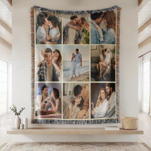 custom woven photo blanket, personalized anniversary blanket, personalized woven blanket,cotton anniversary blanket, 2nd anniversary blanket