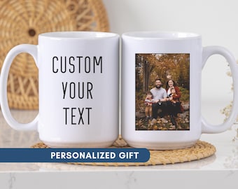 Personalized Photo Mug, Custom Picture Mug, Personalized Gift for Her, custom mug with picture and text, personalized picture coffee mug