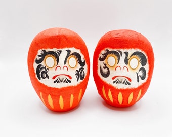 Red Daruma Doll – Japanese Good Luck Charm – Handmade in Japan – Goals, Success & Motivation – Traditional Wish Doll – Christmas Gift