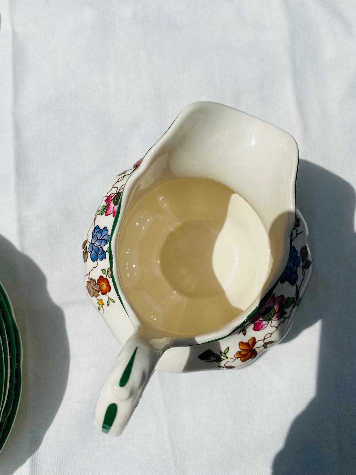 Vintage Spode & Copeland Chinese Rose Trios X5 + Milk Jug – Mixed ...