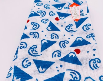 Mt Fuji Cotton Napkin Set - Japanese Tea Towel- Washable- Soft Table Napkins -Tenugui - Cotton Dinner Napkins -Japanese gift - Made in Japan