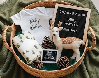 Neutral Pregnancy Announcement Floral, Baby Announcement Digital Spring Announcement, Social Media Pregnancy Gender Reveal Floral