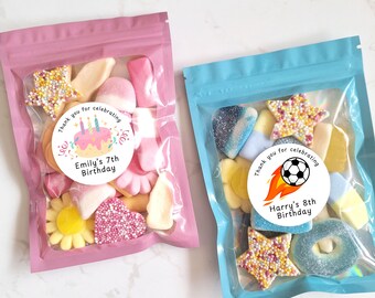 Pre filled Kids Party Sweet Bags - Football Themed Children Birthday Bag Filler