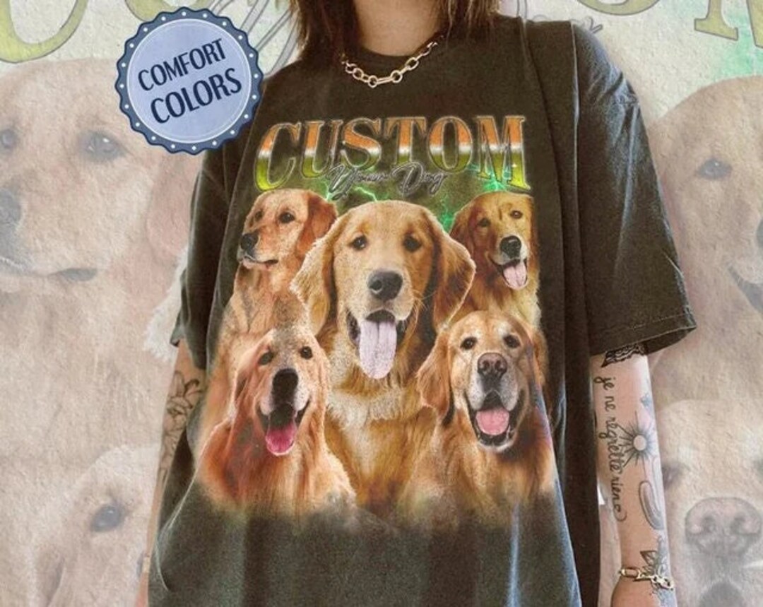 Pet Custom Vintage Washed Shirt Custom Dog Tshirt Dog Etsy Australia