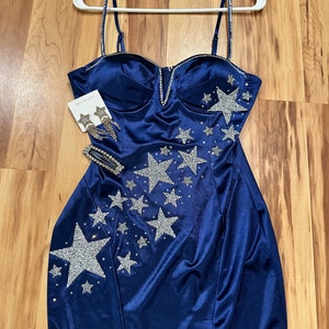 taylor swift blue star dress Taylor Swift Midnight-inspired Dress - Enchanting Elegance