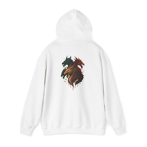 Geeky chromatic dragons Hoodie - Dungeons and Dragons D20 Design, Gaming Apparel, Funny Geek Gift, Role Playing Game Top, Unisex Jumper
