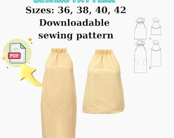 Wrap Blouse & Dress Sewing Pattern – Women’s PDF Pattern Sizes 34–42 – Beginner Friendly and Easy to Sew