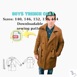 Gabardine Trench Coat - Etsy