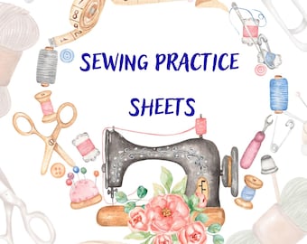 Sewing Practice Sheets for Beginners | Sewing Machine Control (PDF Pattern)