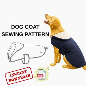 Dog Coat Sewing Pattern: DIY Pet Jacket Outfit (PDF Download, S-L Sizes