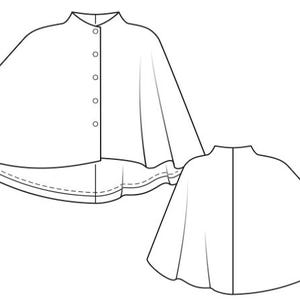 Women’s Cape PDF Sewing Pattern – Lined Faux Fur Cape With Buttons ...