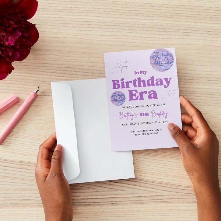 In My Birthday Era Invite Template Printable Invites Instant Download In My Birthday Era Invite Template Printable Invites Instant Download