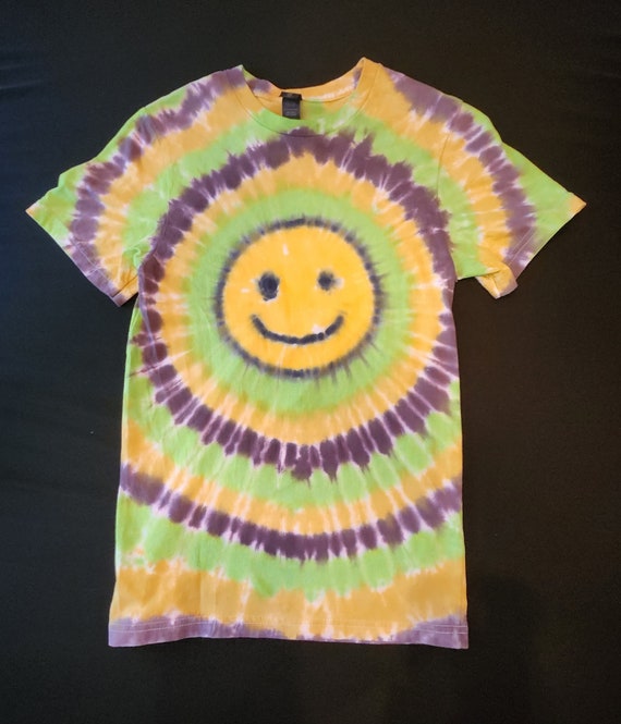 tie dye smiley face sweatshirt