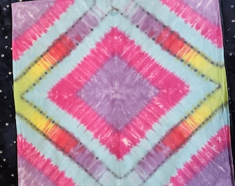 Rainbow Tie Dye 21in x 22in Bandana