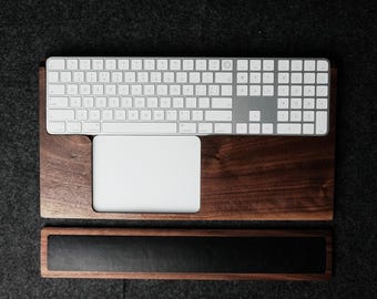 MIページ【ウォルナット】Trackpad＋MagicKeybordテンキ Magic Board for Logitech MX Keys Mini and Apple Magic Trackpad