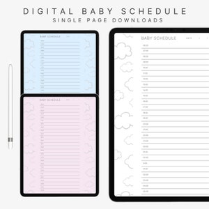 Digital Baby Schedule, Baby Log, 24 Hour Baby Care, Infant Log, Baby Routine Tracker, Infant Schedule, Printable Baby Schedule, Newborn Log
