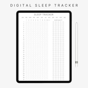 Digital Sleep Tracker, 12 Hyperlinked Monthly Pages, Printable Sleep Tracker, Daily Sleep Tracker, Monthly Sleep Log, Monthly Sleep Journal.