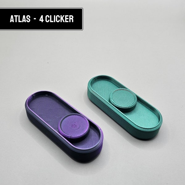 ATLAS - Haptic Slider - Fidget Clicker - EDC Fidget - Office Fidget Toy - Fidget Slide - Every Day Carry Gear - 4 Clicker