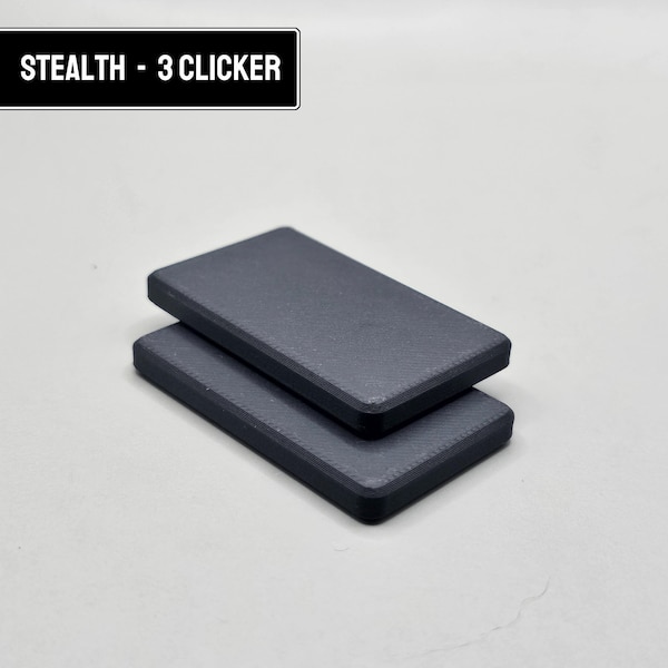 STEALTH - curseur haptique - cliquetis Fidget - EDC Fidget - jouet de bureau Fidget - toboggan Fidget - équipement de transport de tous les jours - 3 clicker