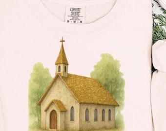 Watercolor Church SVG and PNG