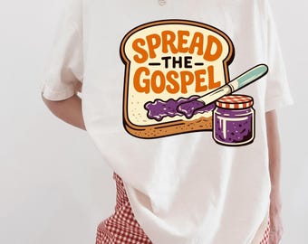 Spread the Gospel PNG | Christian Bread & Jam Design (Digital Download)