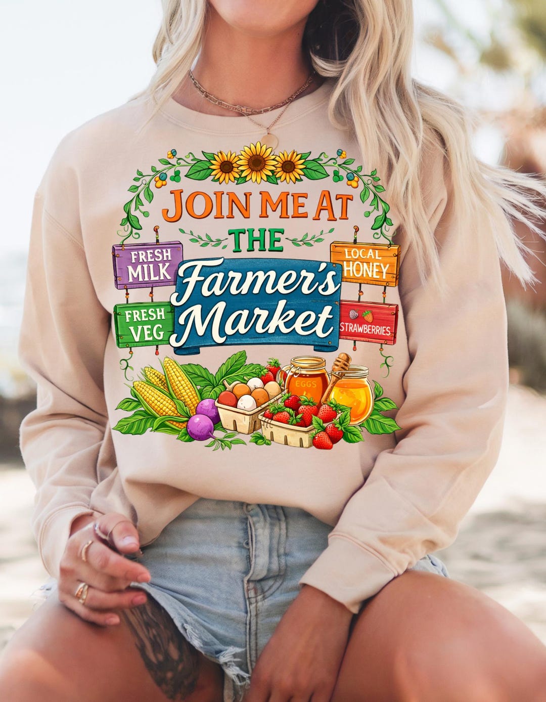 Join Me at the Farmers Market PNG | Cottagecore Farm Art | Local ...