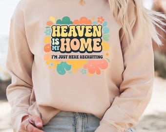 Heaven Is My Home PNG | Retro Christian Shirt Design (Digital Download)