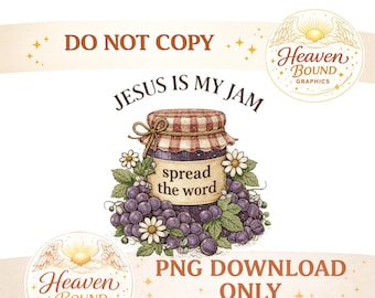 Jesus Is My Jam PNG | Christian Faith Graphic (Digital Download)