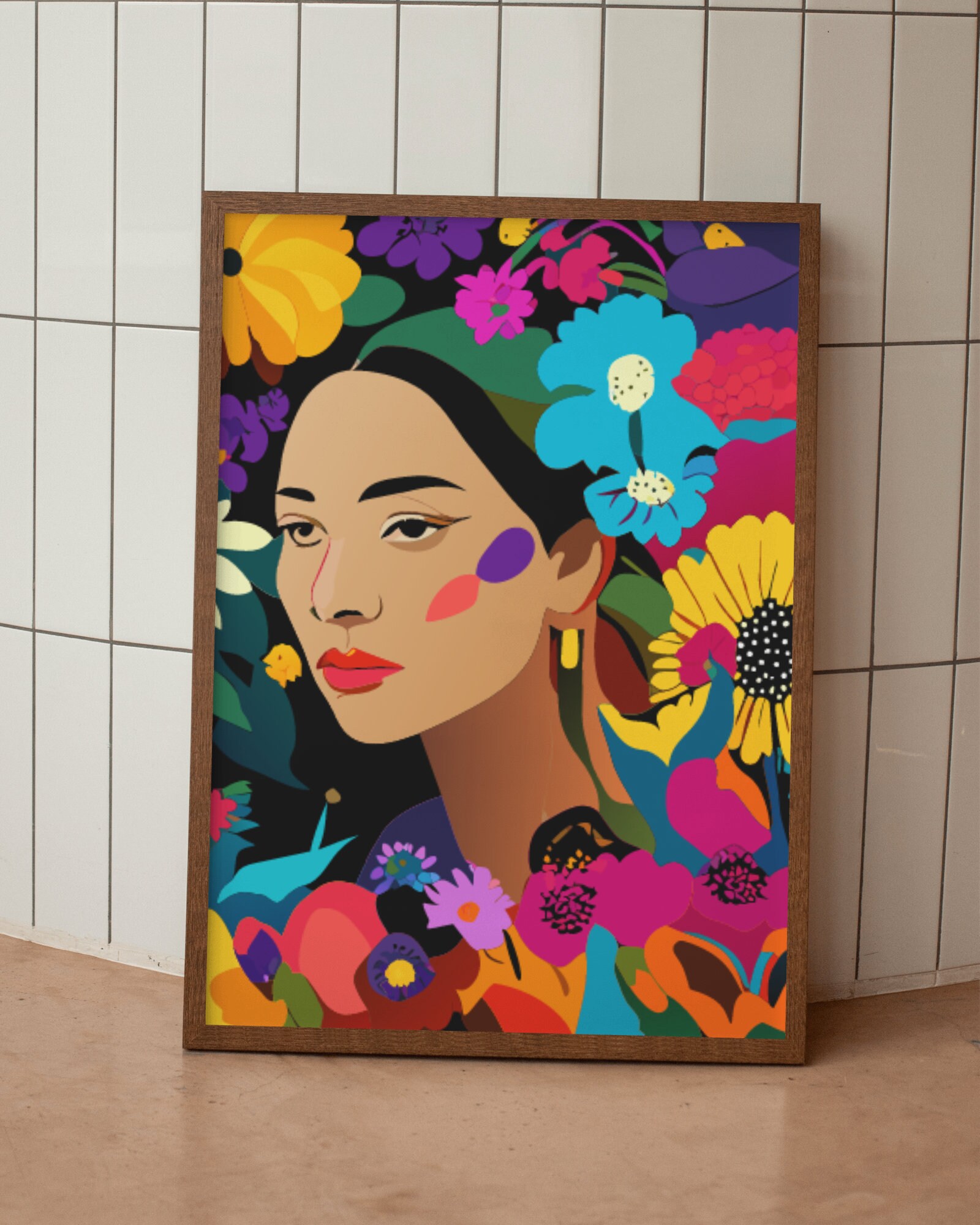 Gallery Detail: Asian Woman Wall Art Feminist Poster Minimalist Feminist Art Asian