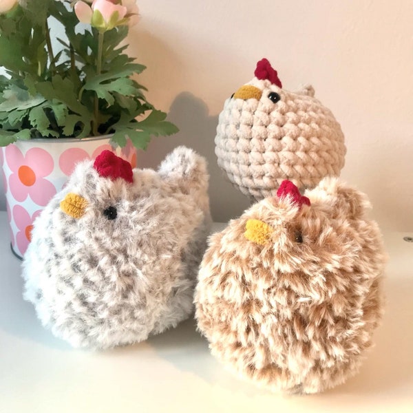 Gehäkeltes Huhn I Landhaus Deko I Hühner Amigurumi I Plüschtier Henne I Geschenk zu Ostern