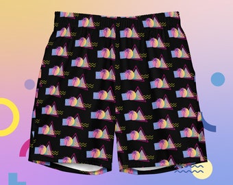 Retro 90s 80s vaporwave Men's swim trunks shorts