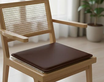 USA Delivery Duty Paid!!! Personalize Leather Seat Cushion Chair Pad Custom made Lambskin Leather