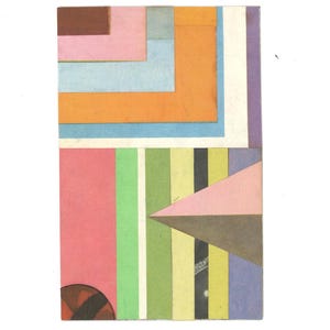 Carte postale, cadeau d'art, art abordable, carte postale moderne du milieu du siècle, vintage, art abstrait, oeuvre d'art originale, cadeau pour elle, art mural Mid Century